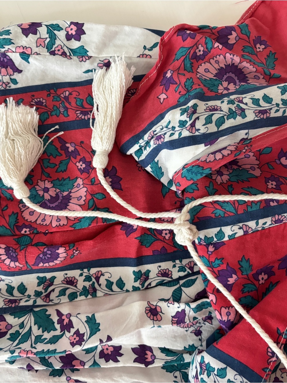 Red Floral Ruffle Sundress - Picture 3 of 6